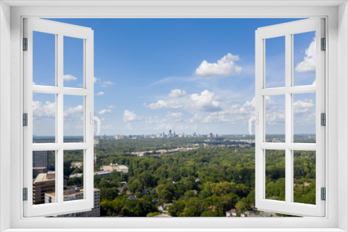 Fototapeta Naklejka Na Ścianę Okno 3D - Aerial view Buckhead from Midtown Atlanta