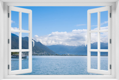 Fototapeta Naklejka Na Ścianę Okno 3D - Locarno best view in summer Switzerland Alps and Italian Alps Lago Maggiore Lake Maggiore best Italy Switzerland