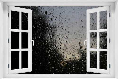 Fototapeta Naklejka Na Ścianę Okno 3D - Rain drops on the window
