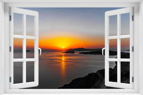 Fototapeta Naklejka Na Ścianę Okno 3D - Santorini sunset.