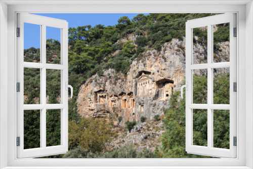 Fototapeta Naklejka Na Ścianę Okno 3D - Rock temple tombs in Dalyan/Turkey
