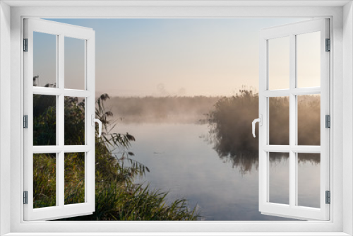 Fototapeta Naklejka Na Ścianę Okno 3D - Narwiański Park Narodowy. Poranek nad Narwią
