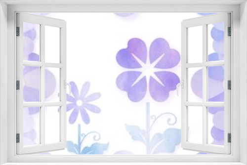 Fototapeta Naklejka Na Ścianę Okno 3D - Watercolor flower illustration in purple style