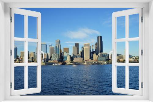 Fototapeta Naklejka Na Ścianę Okno 3D - Beautiful waterfront downtown of Seattle, in  Washington State