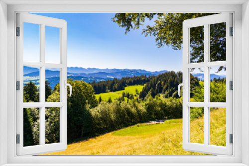 Fototapeta Naklejka Na Ścianę Okno 3D - Blick über die Alpen