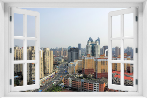 Fototapeta Naklejka Na Ścianę Okno 3D - China Shanghai Puxi skyline