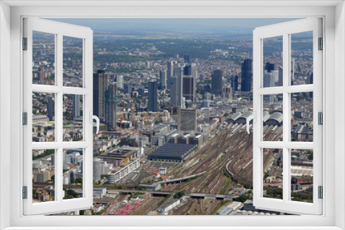 Fototapeta Naklejka Na Ścianę Okno 3D - Luftbild von Frankfurt