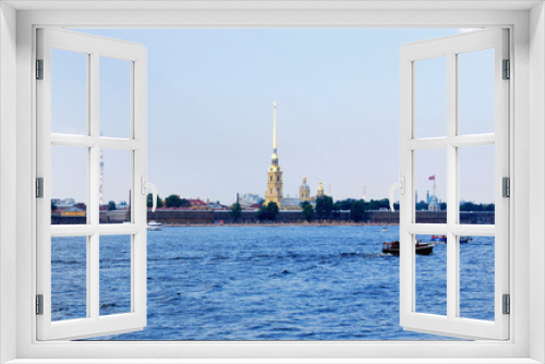 Fototapeta Naklejka Na Ścianę Okno 3D - Fortaleza de Pedro y Pablo desde el Neva, San Petersburgo