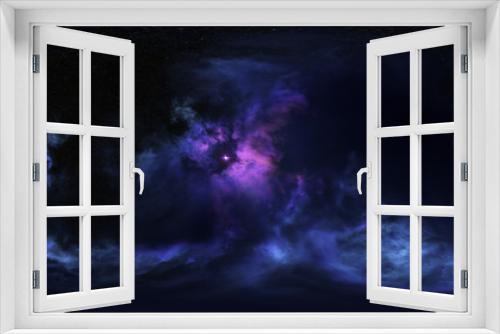Fototapeta Naklejka Na Ścianę Okno 3D - Space nebula, 3D rendering, spherical panorama