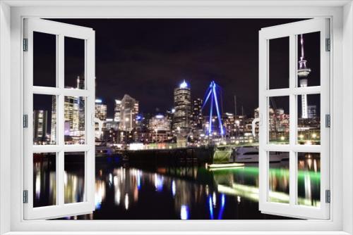 Fototapeta Naklejka Na Ścianę Okno 3D - Night view of Auckland in New Zealand