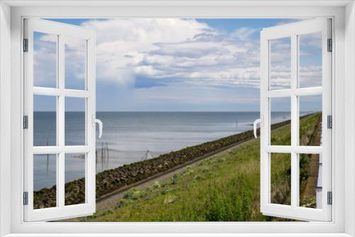 Fototapeta Naklejka Na Ścianę Okno 3D - Abschlussdeich in Holland