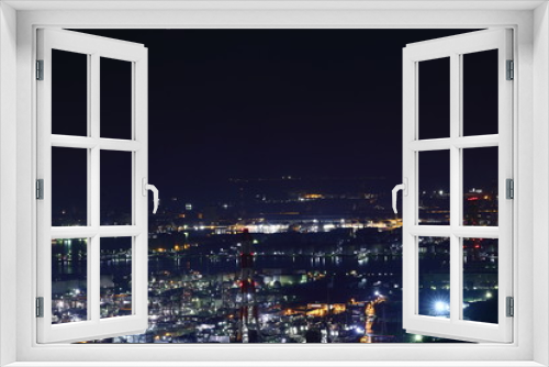 Fototapeta Naklejka Na Ścianę Okno 3D - 水島工業地帯の夜景