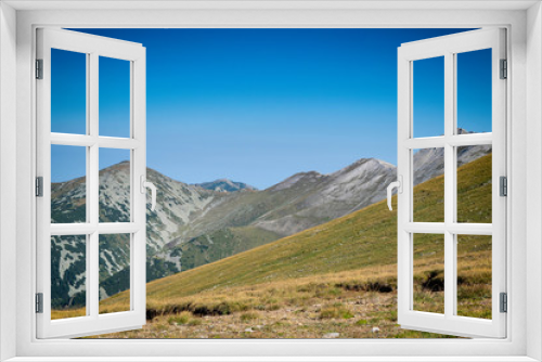 Fototapeta Naklejka Na Ścianę Okno 3D - Path between Vihren hut and Vihren peak in Pirin national park, near Bansko, Bulgaria