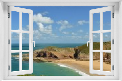 Fototapeta Naklejka Na Ścianę Okno 3D - Plemont Beach, Jersey, U.K. Summer coastal landscape.