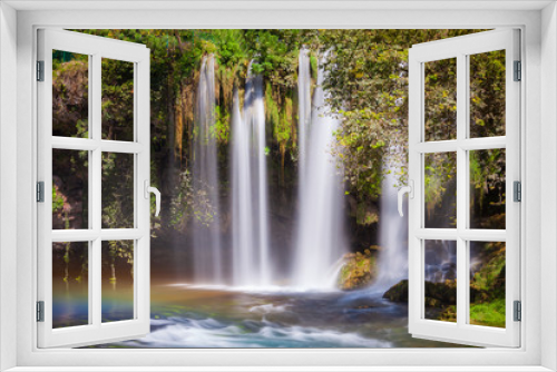 Fototapeta Naklejka Na Ścianę Okno 3D - Duden waterfall park in Antalya