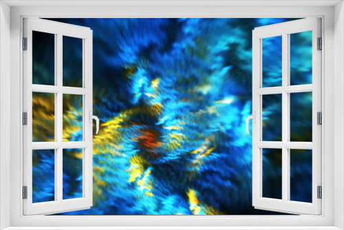 Fototapeta Naklejka Na Ścianę Okno 3D - Abstract color dynamic background with lighting effect. Fractal art