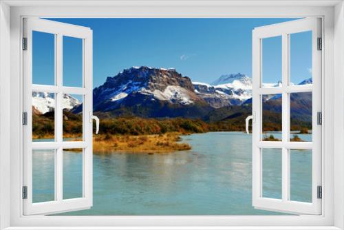 Fototapeta Naklejka Na Ścianę Okno 3D - Lake in mountains. Patagonia, Argentina
