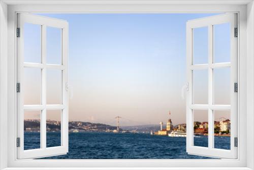 Fototapeta Naklejka Na Ścianę Okno 3D - Boat at Bosphorus strait in Istanbul, Turkey