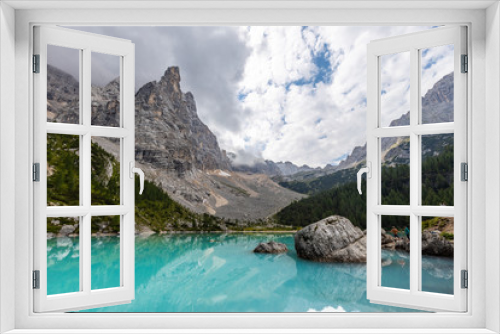 Fototapeta Naklejka Na Ścianę Okno 3D - Sorapis Lake - Dolomites - Italy