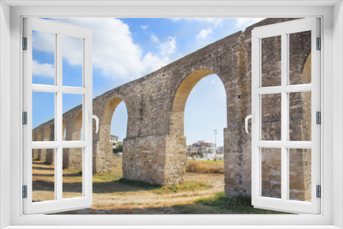 Fototapeta Naklejka Na Ścianę Okno 3D - Beautiful view of the aqueduct in Larnaca, Cyprus