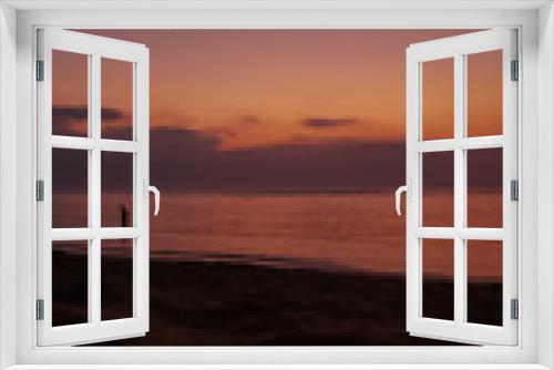 Fototapeta Naklejka Na Ścianę Okno 3D - sunset on beach