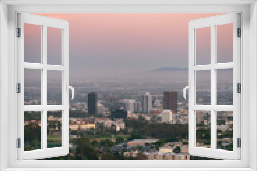 Fototapeta Naklejka Na Ścianę Okno 3D - Sunset view from The Getty Center, in Los Angeles, California