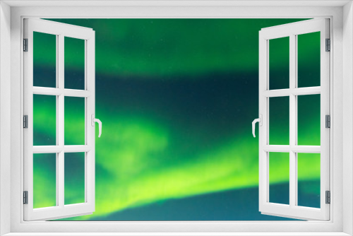 Fototapeta Naklejka Na Ścianę Okno 3D - Amazing bright aurora borealis on night starry sky