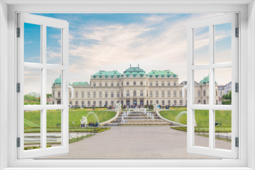 Fototapeta Naklejka Na Ścianę Okno 3D - Beautiful view of the Belvedere Palace in Vienna, Austria