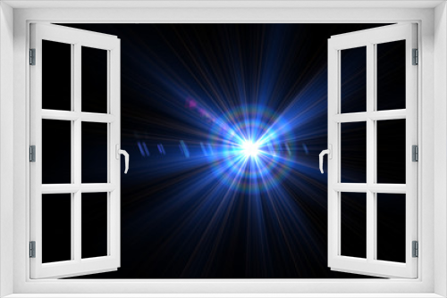 Fototapeta Naklejka Na Ścianę Okno 3D - Bright light blue lense flare