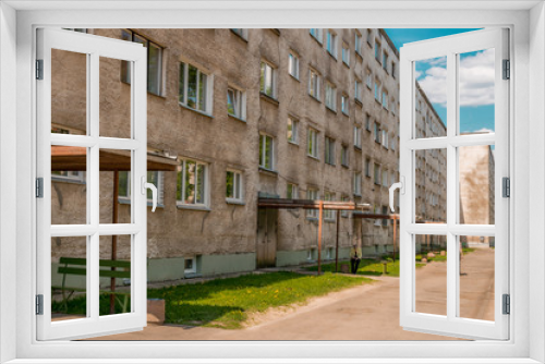 Fototapeta Naklejka Na Ścianę Okno 3D - an example of soviet built housing or apartment blocks