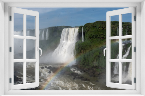 Fototapeta Naklejka Na Ścianę Okno 3D - Iguazu Falls with forest in Argentina