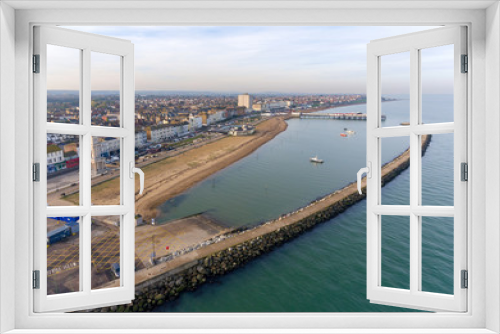 Fototapeta Naklejka Na Ścianę Okno 3D - Aerial view of Herne Bay harbour Kent