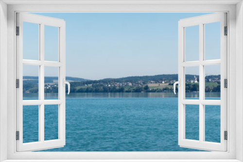 Fototapeta Naklejka Na Ścianę Okno 3D - Schweizer Seenlandschaft - Der Hallwilersee. Blick von Beinwil am see nach Norden des sees