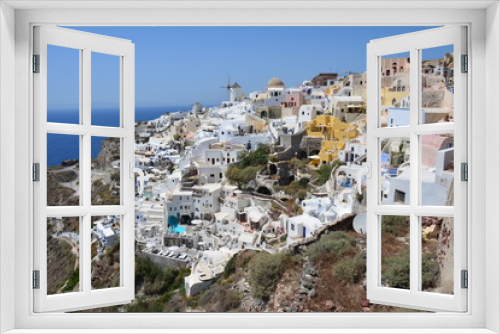 Fototapeta Naklejka Na Ścianę Okno 3D - Oia Santorin Cyclades Grèce