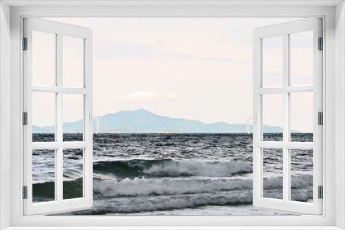 Fototapeta Naklejka Na Ścianę Okno 3D - Morning seascape overlooking the sea and islands