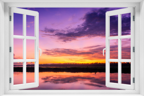 Fototapeta Naklejka Na Ścianę Okno 3D - Scenic View Of Dramatic Sky During Sunset
