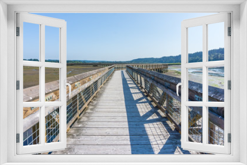 Fototapeta Naklejka Na Ścianę Okno 3D - Nisqually Wetlands Boardwalk 8