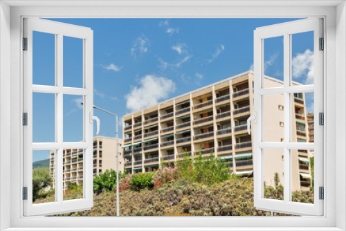 Fototapeta Naklejka Na Ścianę Okno 3D - Ajaccio residential buildings. Corsica island, France.