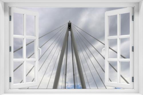 Fototapeta Naklejka Na Ścianę Okno 3D - Le Pont Hungerford sur le fleuve Tamise, Londres, Royaume Uni