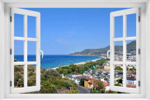 Fototapeta Naklejka Na Ścianę Okno 3D - Beautiful view of the city of Alanya, Turkey.