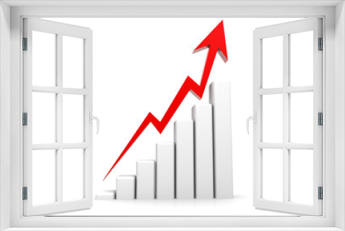 Business graph. Business chart. 3d illustration