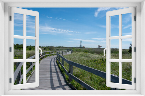 Fototapeta Naklejka Na Ścianę Okno 3D - Lighthouse path