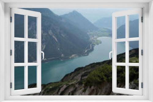 Fototapeta Naklejka Na Ścianę Okno 3D - Wandern auf die Seebergspitze , über dem Achensee in Tirol