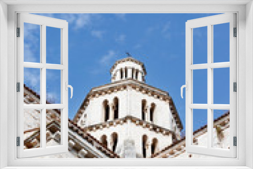 Fototapeta Naklejka Na Ścianę Okno 3D - Abbey of Fossanova -bell tower
