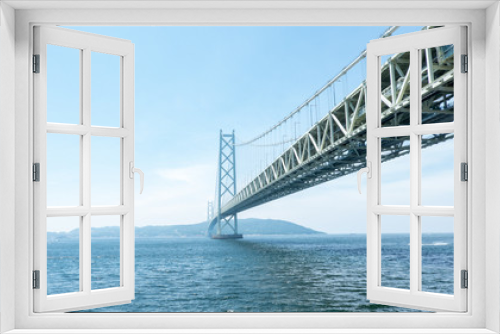 Fototapeta Naklejka Na Ścianę Okno 3D - 明石海峡大橋