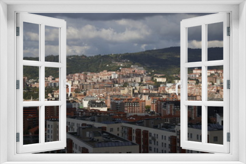 Fototapeta Naklejka Na Ścianę Okno 3D - View of Bilbao from a hill