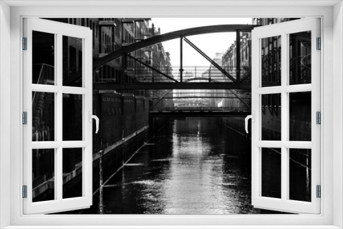 Fototapeta Naklejka Na Ścianę Okno 3D - Hamburg Hafencity in the morning