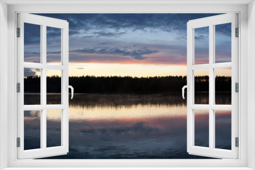 Fototapeta Naklejka Na Ścianę Okno 3D - Baltis Lake Panorama After the Sunset