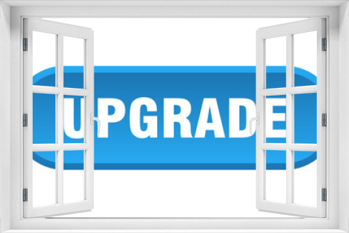 upgrade button. upgrade rounded blue sign. upgrade