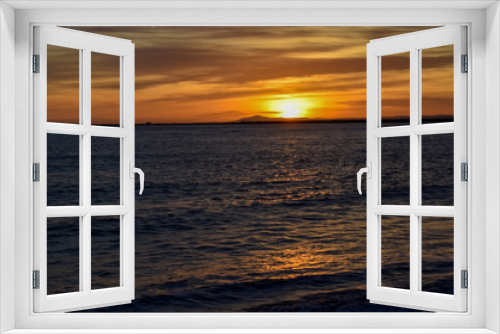 Fototapeta Naklejka Na Ścianę Okno 3D - Sunset at Isla Canela (Huelva)